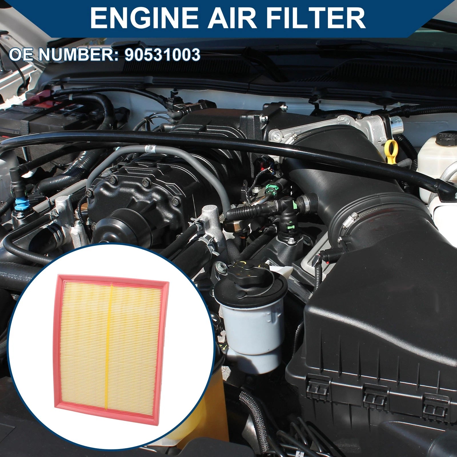 Car Engine Air Filter No. 90531003 for Chevrolet Astra (2000–2008)
