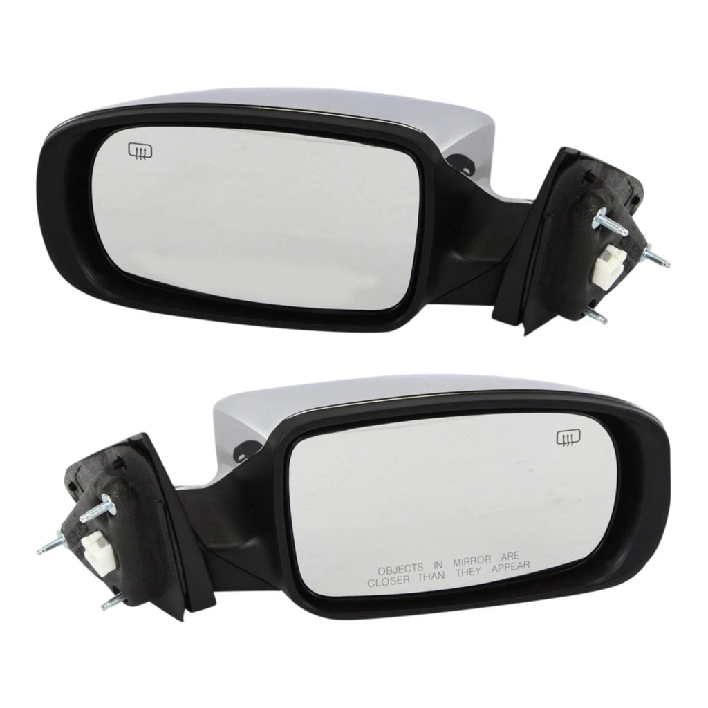 Set of 2 Heated Manual Fold Chrome Power Mirrors for Chrysler 200 (2011–2014)