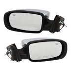 Set of 2 Heated Manual Fold Chrome Power Mirrors for Chrysler 200 (2011–2014)