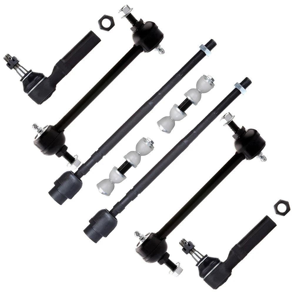 Set of 8 Front Tie Rod Ends for Buick LaCrosse (2005–2009)