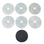 Set of 7 Wet Dry Diamond Polishing Pads for Granite Concrete Marble 4 Inch