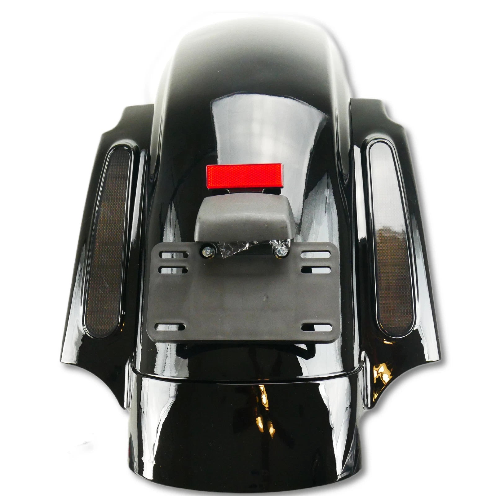 Black Rear Fender with LED Lights for Harley Touring Electra Glide (2009–2013)