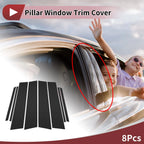 8 Pcs Car Door Pillar Window Trim for Toyota Venza (2016–2024) Black