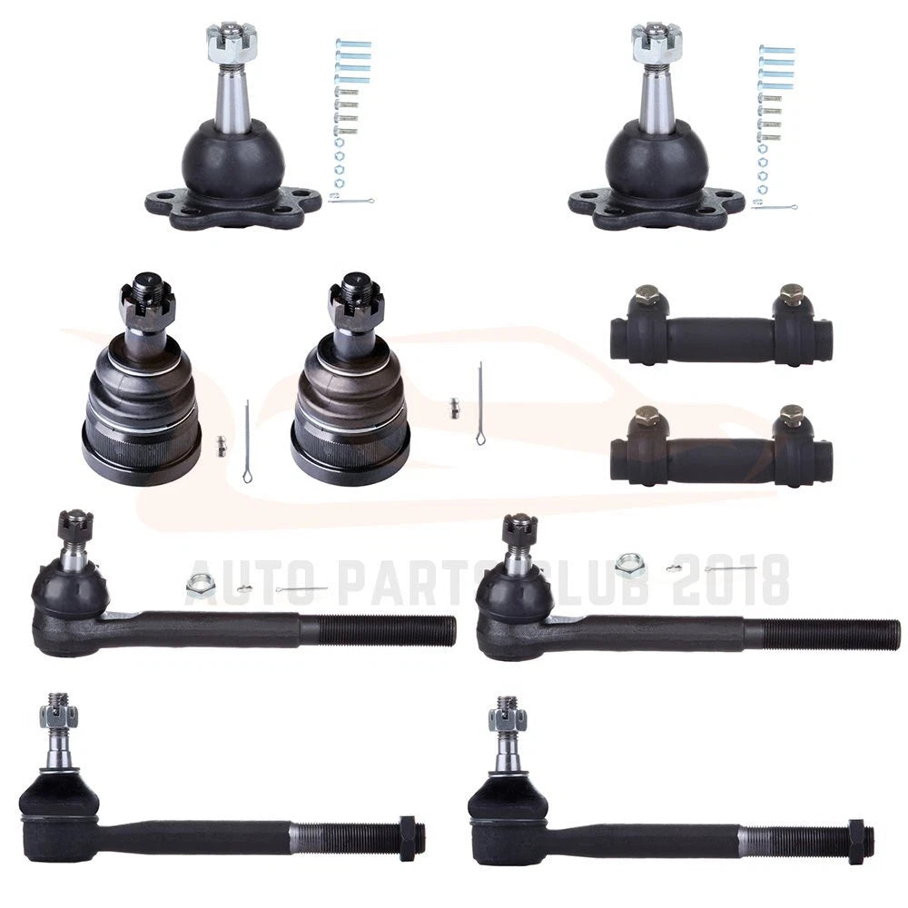Set of 4 Upper Lower Ball Joints Tie Rod Ends for GMC C1500 C2500 (1999–2000)