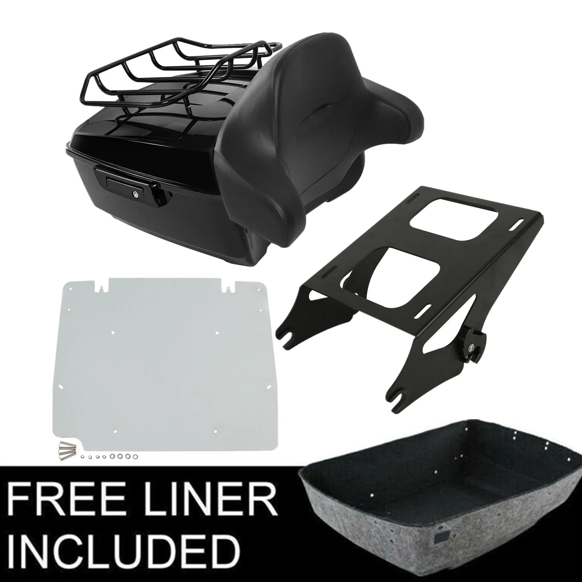 Trunk Pad Mount Rack Base Plate for Harley Touring Road Glide (2014–Up)