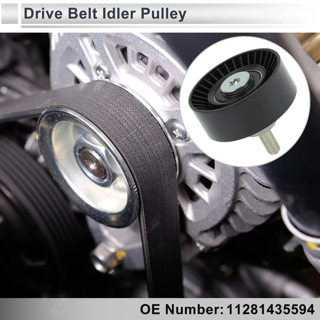1 x Drive Belt Idler Pulley for BMW 3 Series (1998 - 2005) Black