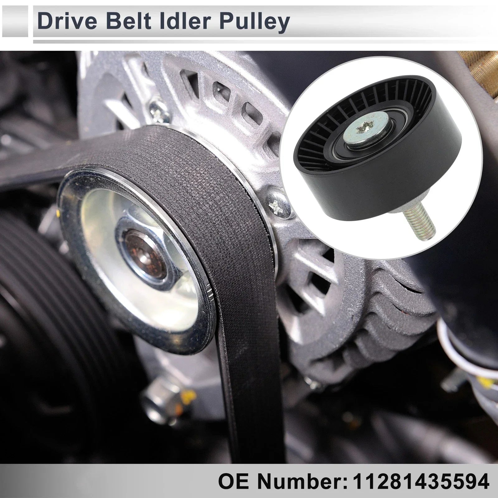 1 x Drive Belt Idler Pulley for BMW 3 Series (1998 - 2005) Black