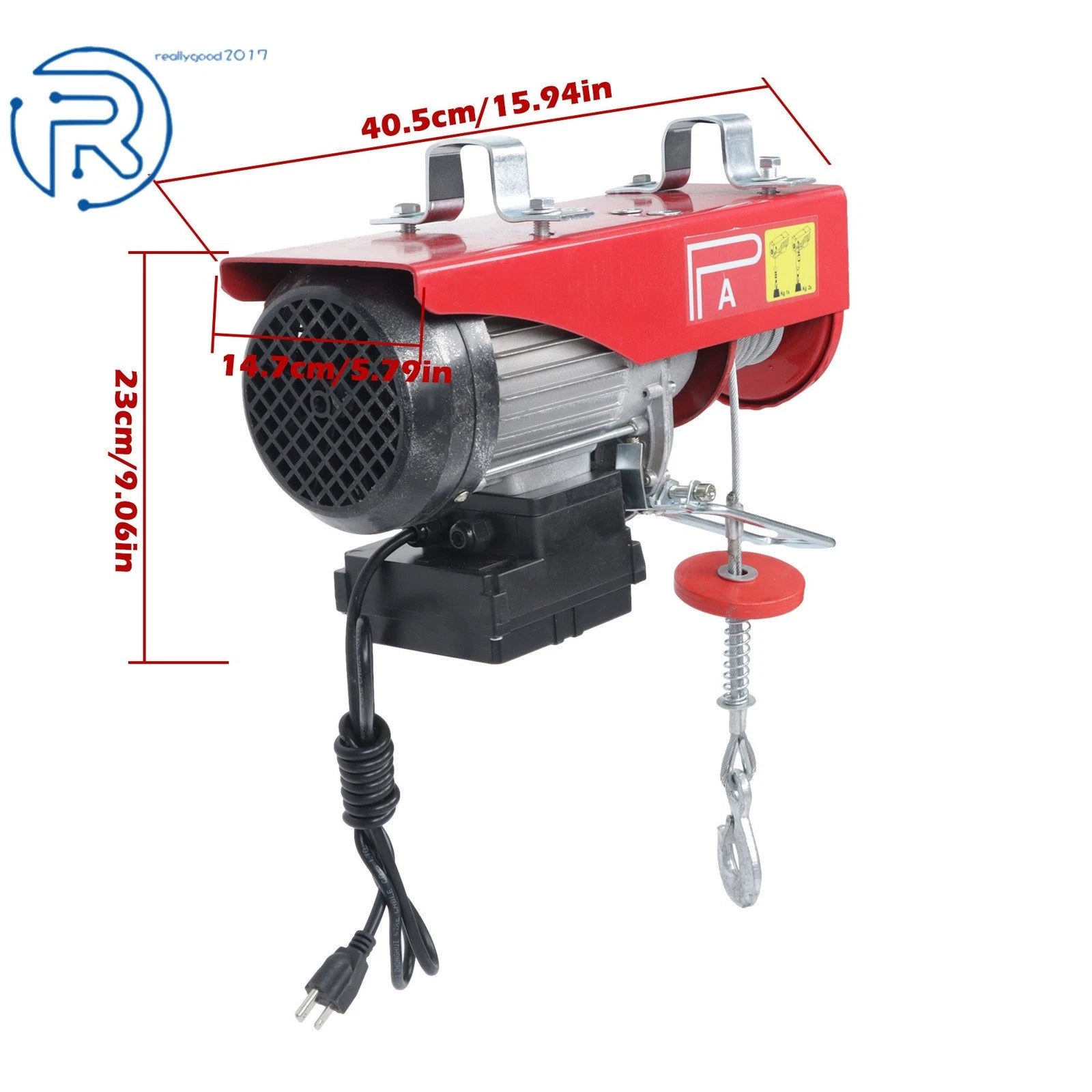 Mini Electric Hoist PA800 1760lbs 110V 1350W Wireless Remote Control