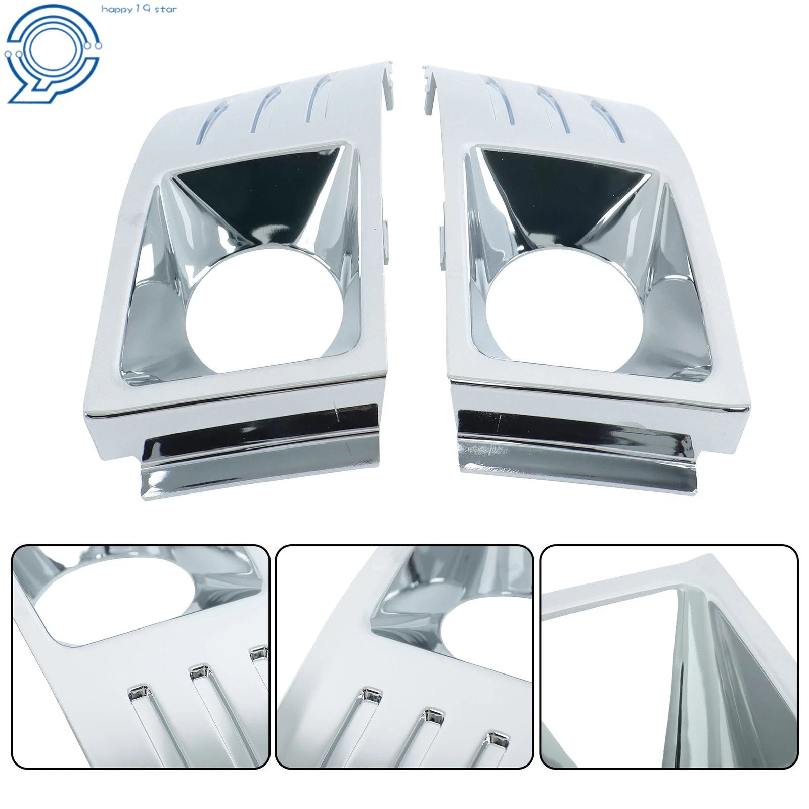 Set of 2 Front Fog Light Trim Covers for Ford Flex (2009–2012) Chrome