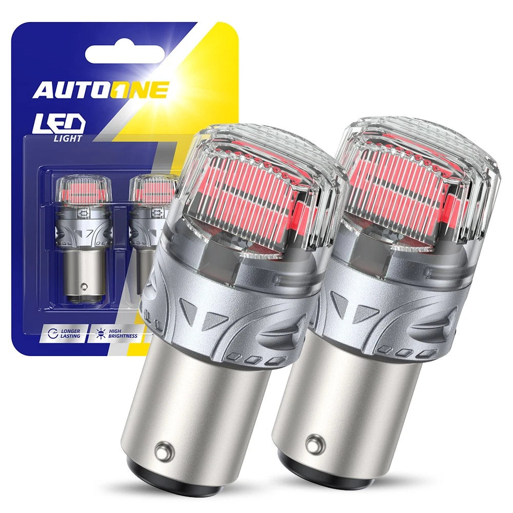 2X Red LED Stop Turn Signal Brake Tail Light Bulbs for BAY15D (1157 2057 2357)