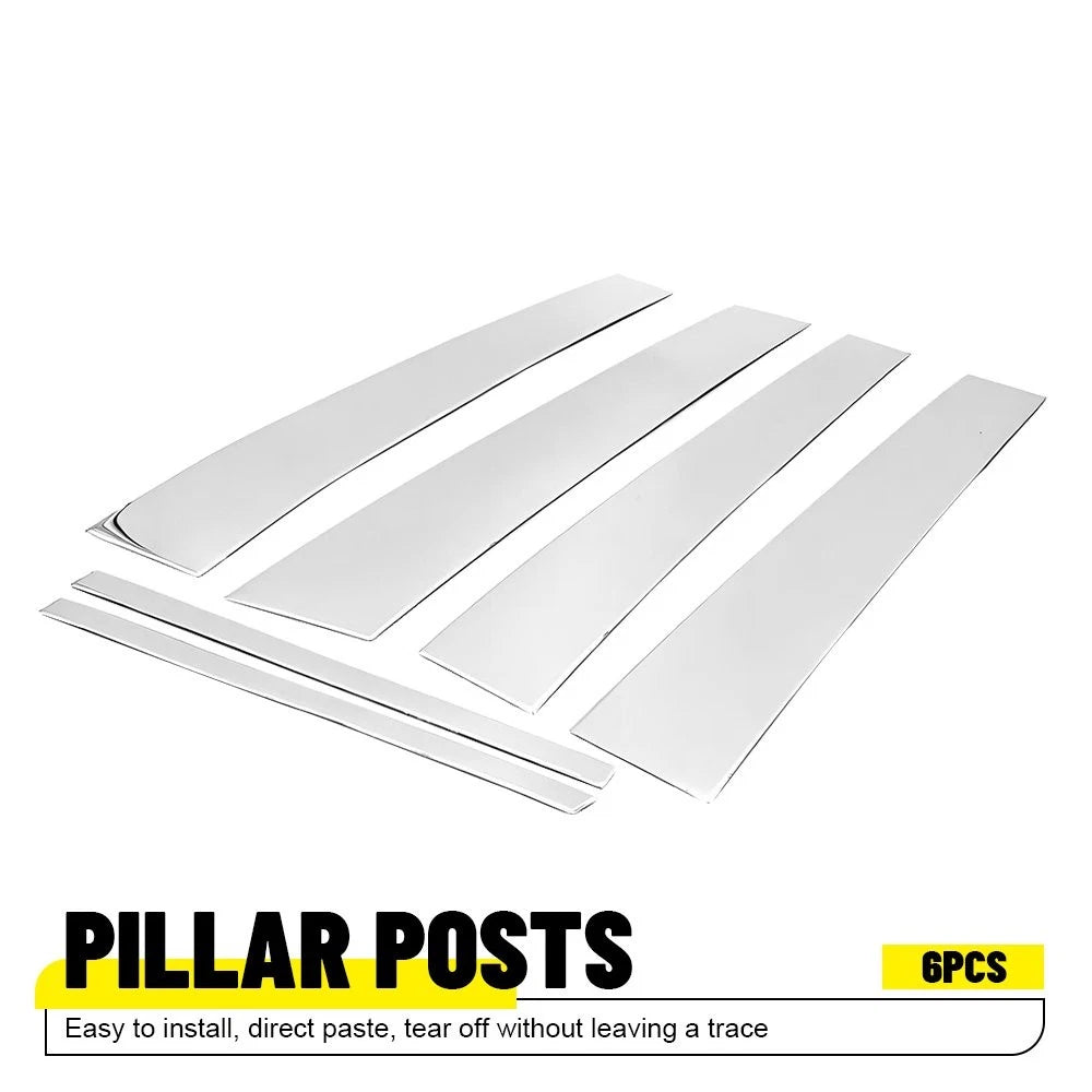 6X Chrome Pillar Post Window Door Trim for Cadillac Deville / DTS (2000–2011)