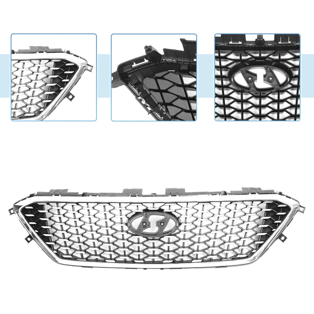 Front Hood Bumper Grille for Hyundai Sonata (2011–2014) No.86350C1200