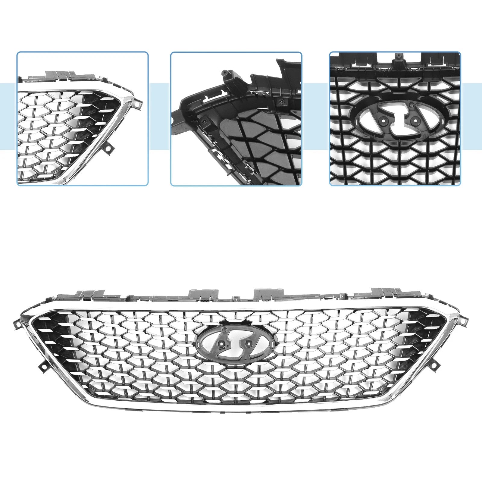 Front Hood Bumper Grille for Hyundai Sonata (2011–2014) No.86350C1200