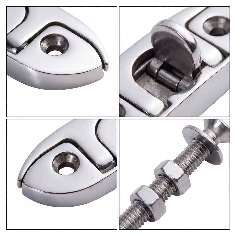 Dock Cleat 316 Stainless Steel Folding for Kayak Boat RV (4.5 in, 6 in)