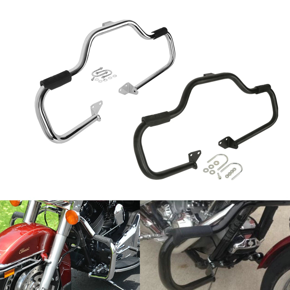 1 1/4" Mustache Engine Guard Highway Crash Bar for Harley Dyna Street Bob (2006–2017)