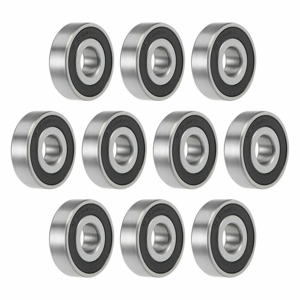 Set of 10 Deep Groove Ball Bearings 10x28x8mm 16100-2RS Chrome Steel