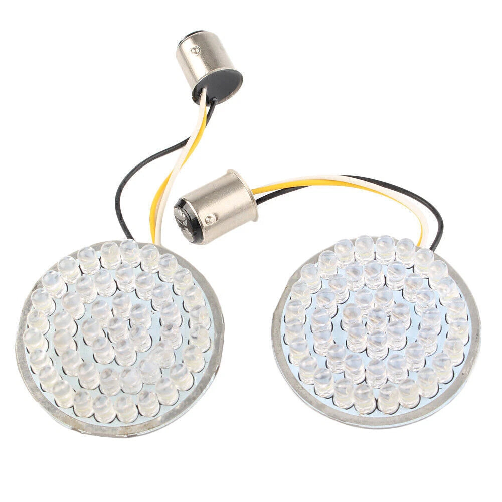 2" 1157 Rear LED Turn Signal Light Inserts for Harley Dyna Fat Boy