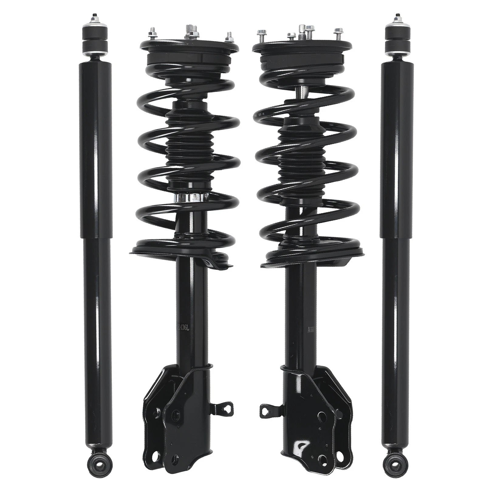 Set of 4 Struts with Coil Spring for Ford Edge Lincoln MKX (2007–2010)