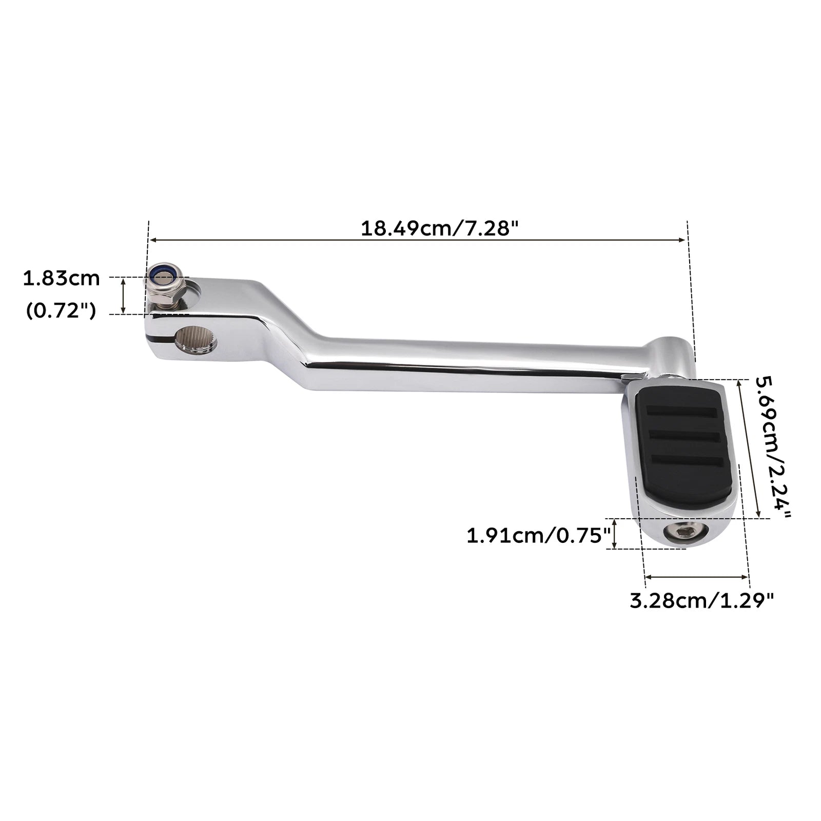 Chrome Left Heel Shift Lever for Harley Electra Glide (1988–Present)
