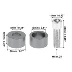 9 Pcs M8x1.25 Header Manifold Cup Washer Bolts for Honda Acura 