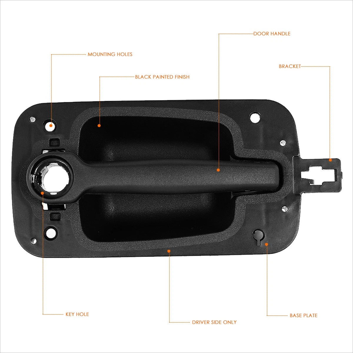 Exterior Outer Driver Left Side Door Handle for International Prostar (2008–2014)