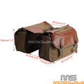Large Khaki Canvas Saddlebag Luggage Bags for Motorcycle Bicycle Scooter (N/A)