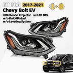HID Projector Headlight Set for Chevy Bolt EV (2017–2021) w/DRL w/o Ballast