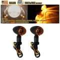 2X Turn Signal Lights for Motorcycle (Mini Bullet, Amber)