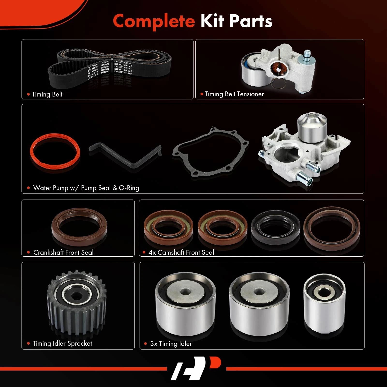 12x Timing Belt and Water Pump Kit for Subaru Impreza (2013–2014)