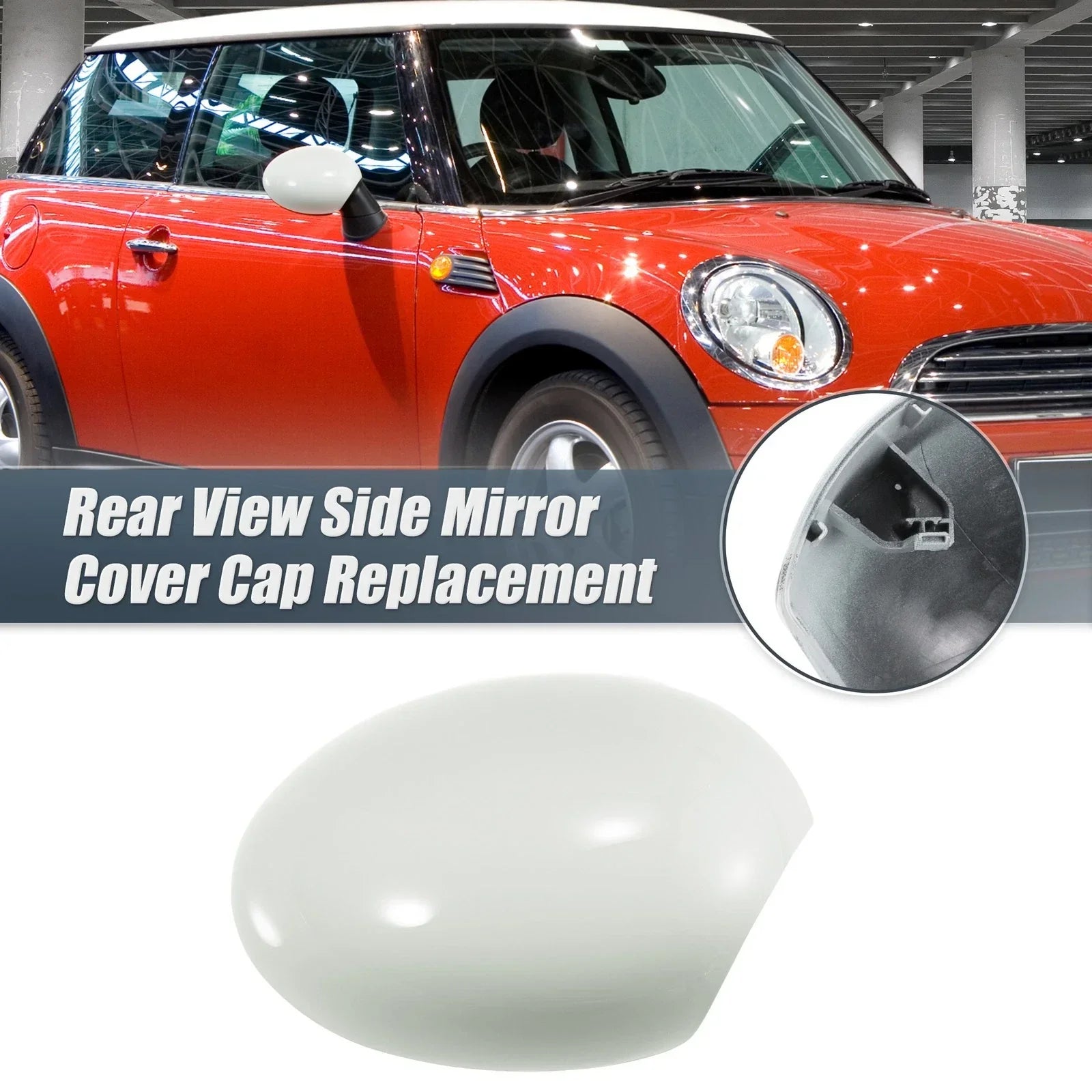 Mirror Cover Right Side White for BMW Mini Clubman R55 Hatchback Cooper R56