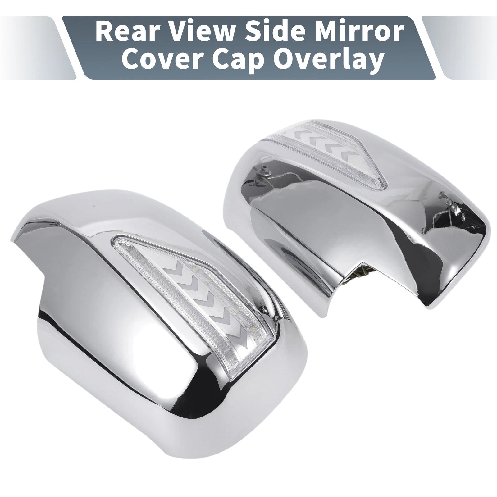 Pair Rearview Mirror Cover Overlay Chrome for Lexus RX330 RX350 (2003)