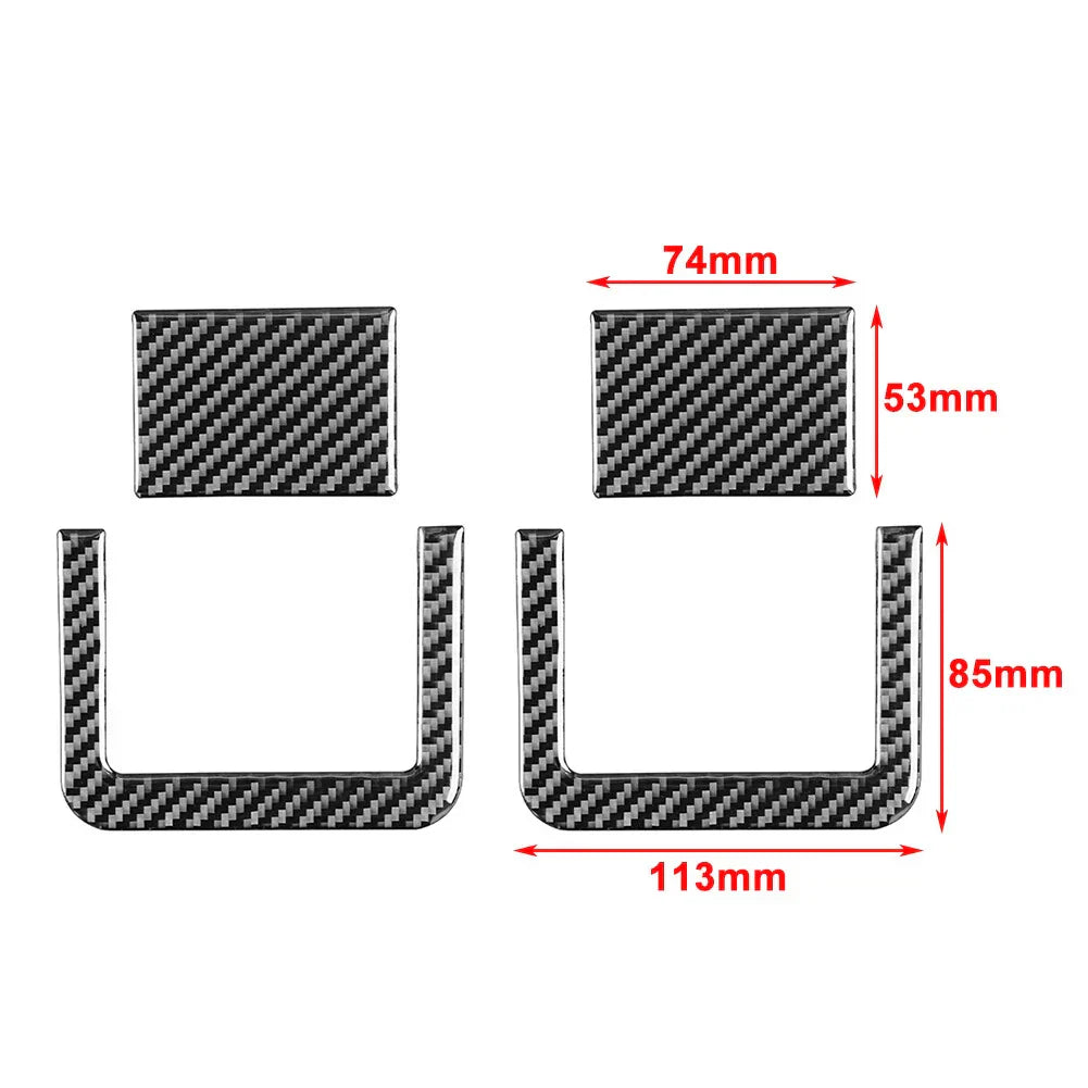 4Pcs Carbon Fiber Rear Seat Adjustment Panel Cover for Toyota Tundra (14-21)