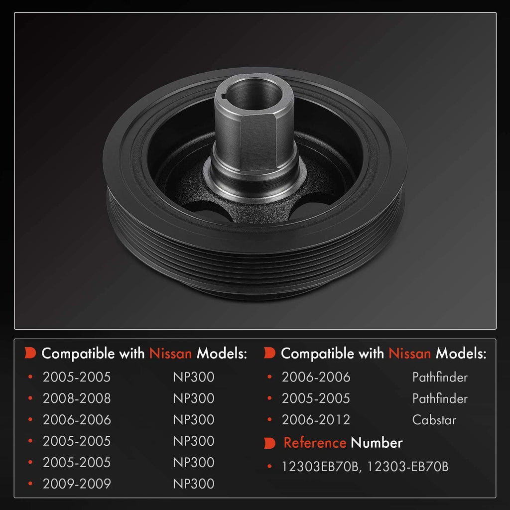 Crankshaft Pulley for Nissan NP300 Navara Pathfinder (2005–2015)
