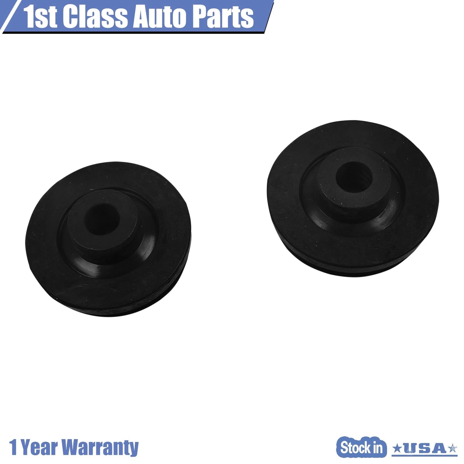 Set of 2 Upper Radiator Mount End Bushings for Nissan 300ZX Altima (1990–2001)