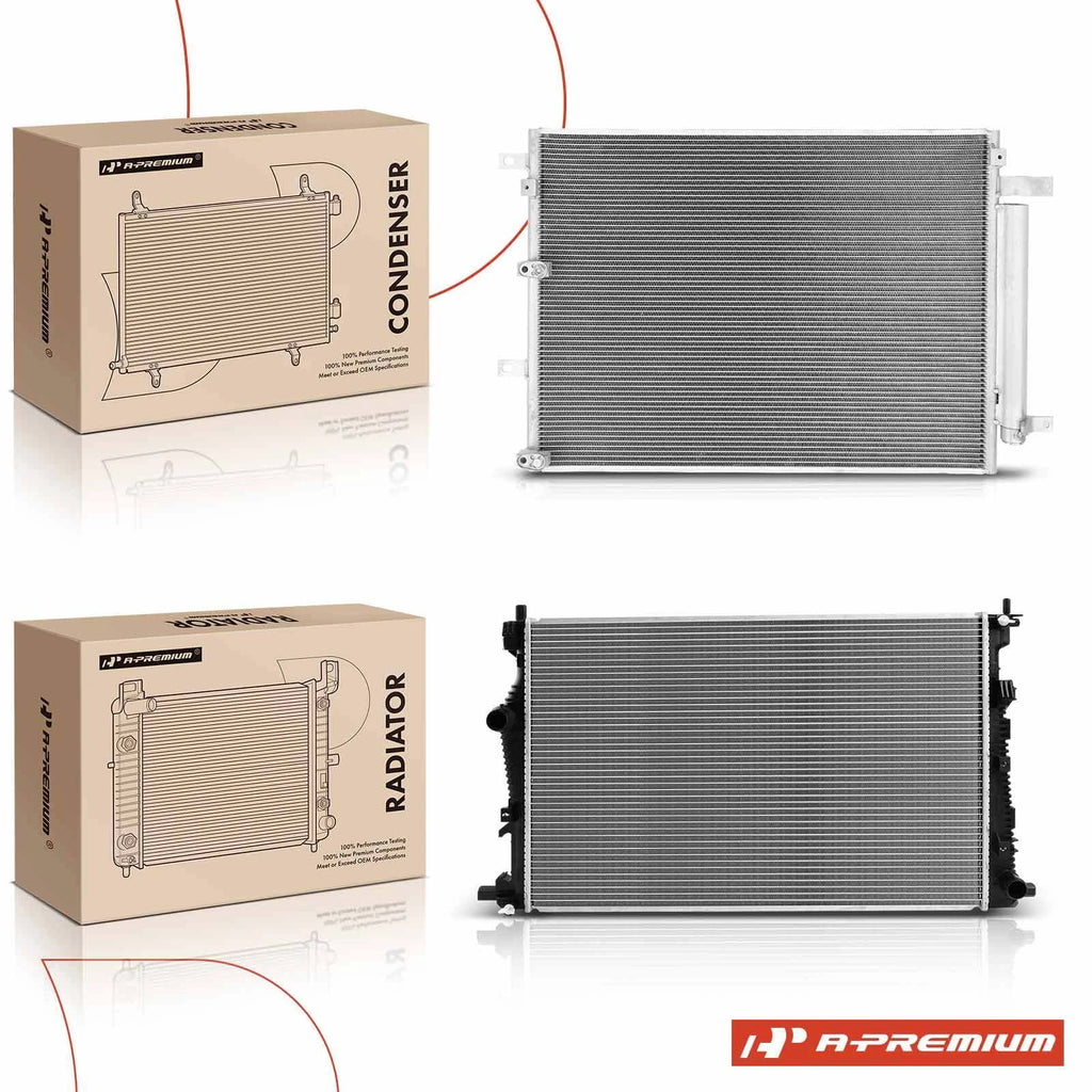 Radiator and AC Condenser Cooling Kit for Jeep Cherokee 