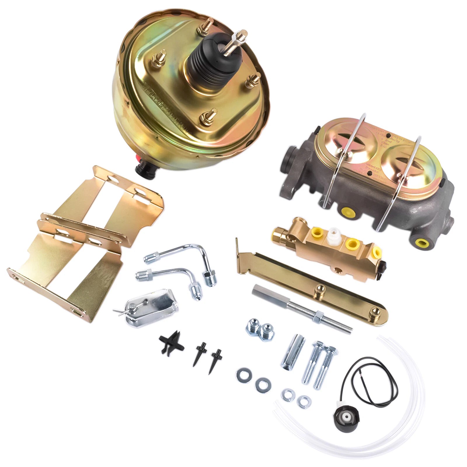 8" Dual Zinc Power Brake Booster + Master Cylinder 1" Bore for Chevy (1955–1957)