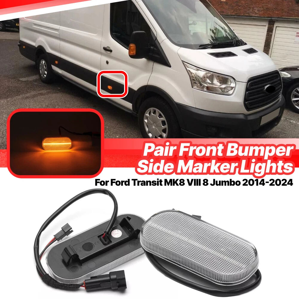 Clear Amber LED Side Maker Light for Ford Transit MK8 (2014–2014) BK315442CA