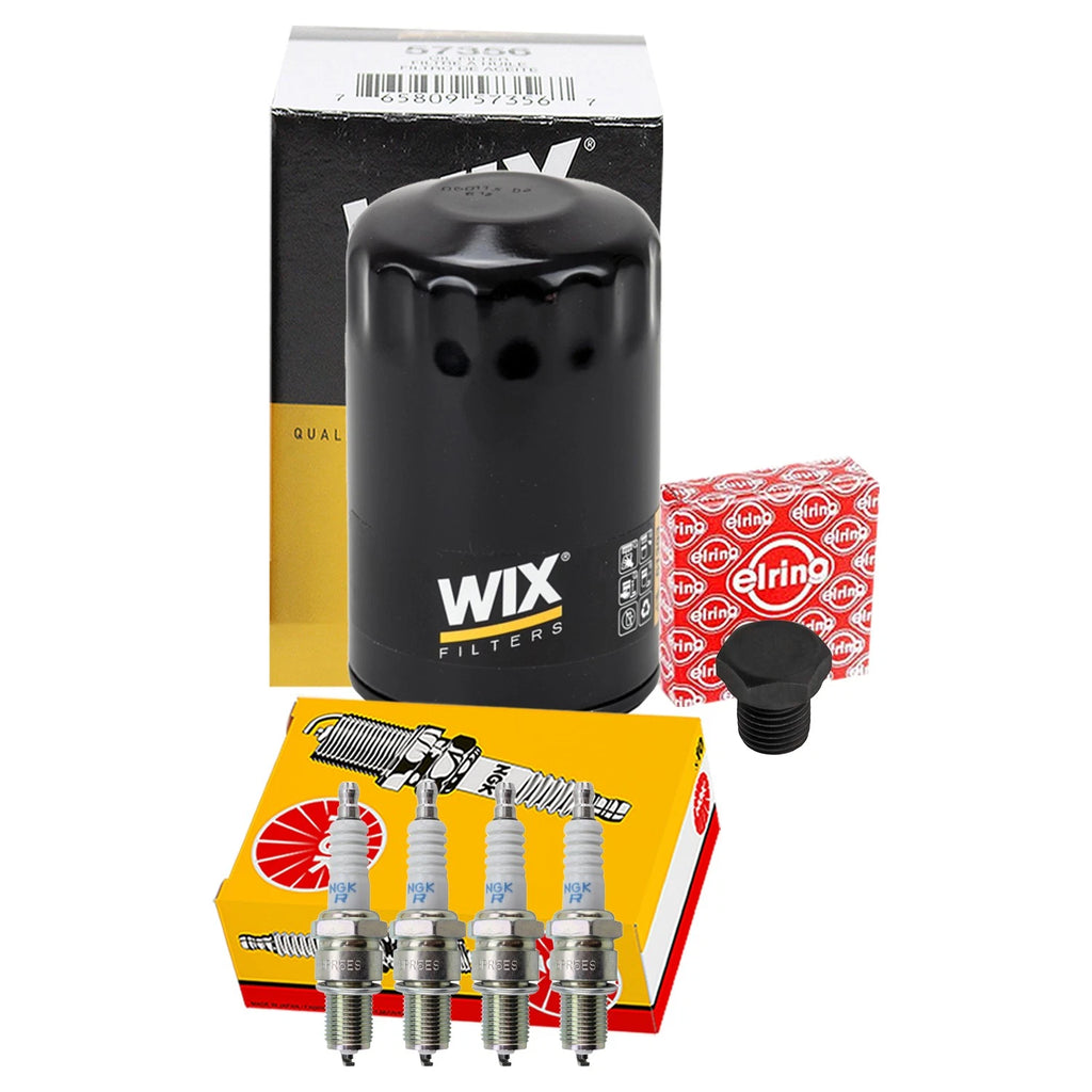 Wix Engine Oil Filter & NGK 4 Spark Plugs Kit for Volkswagen Rabbit Pickup (1980–1984)