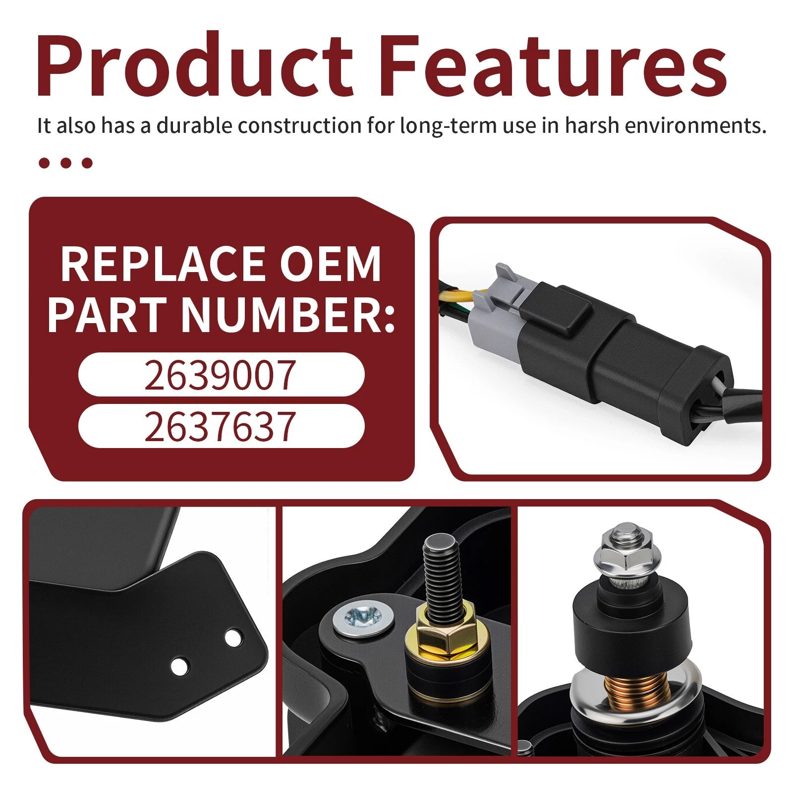 Windshield Wiper Motor for Polaris Pro XD Full-Size (2023–2026) 2639007 2637637