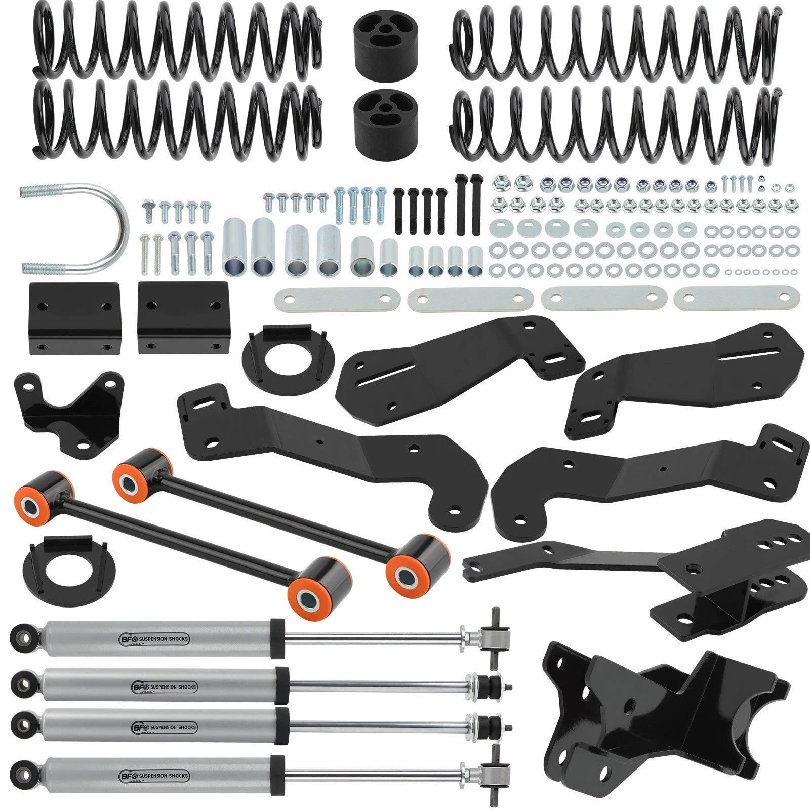 3.5" Lift Kit with Shocks & Sway-bar Links for Jeep Wrangler JKU (2007–2018)