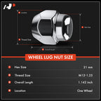 Set of 5 M12-1.25 Wheel Lug Nuts for Infiniti M45 QX4 Nissan Quest Rogue