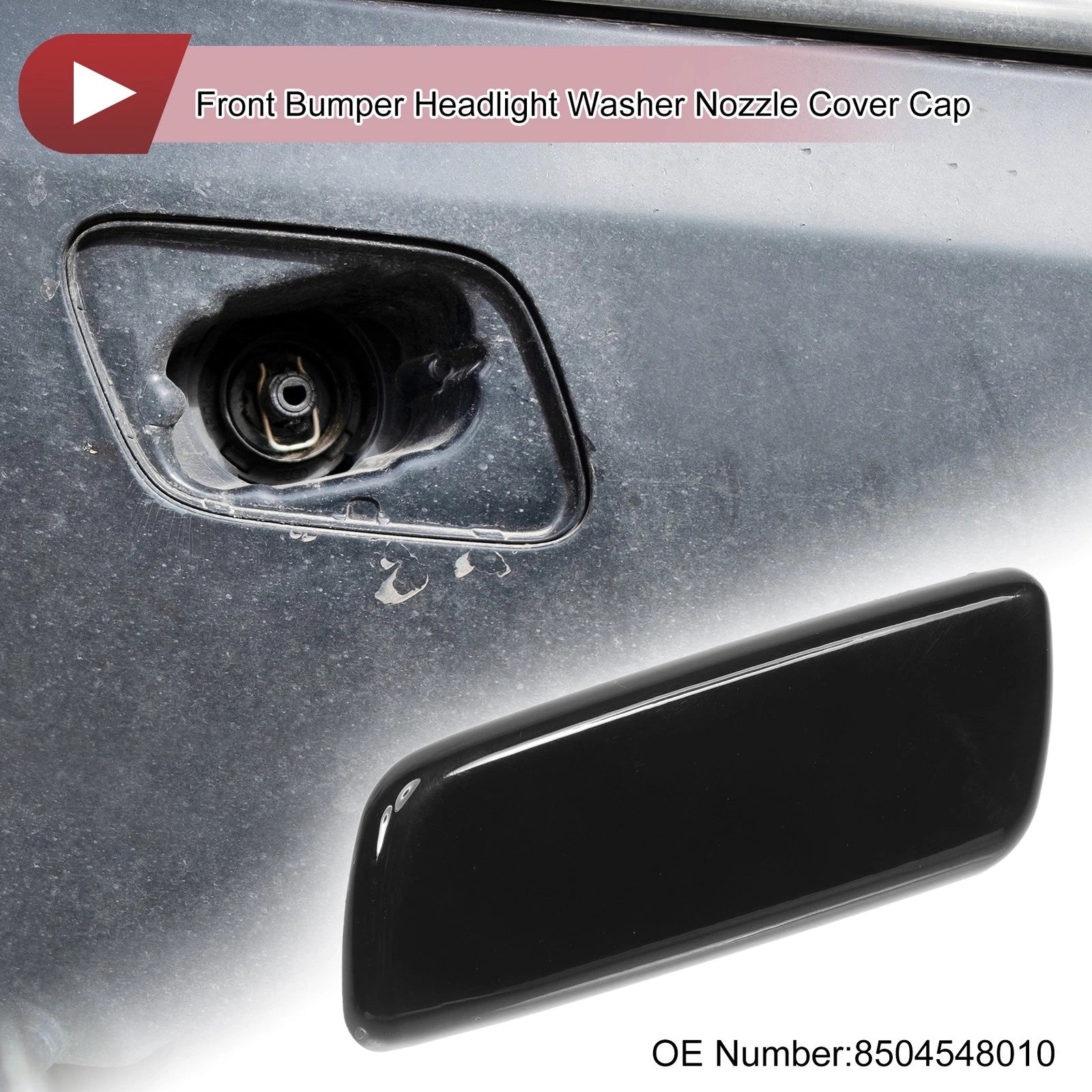 Front Left Washer Nozzle Cover Cap for Lexus RX350 (2010–2013) Black