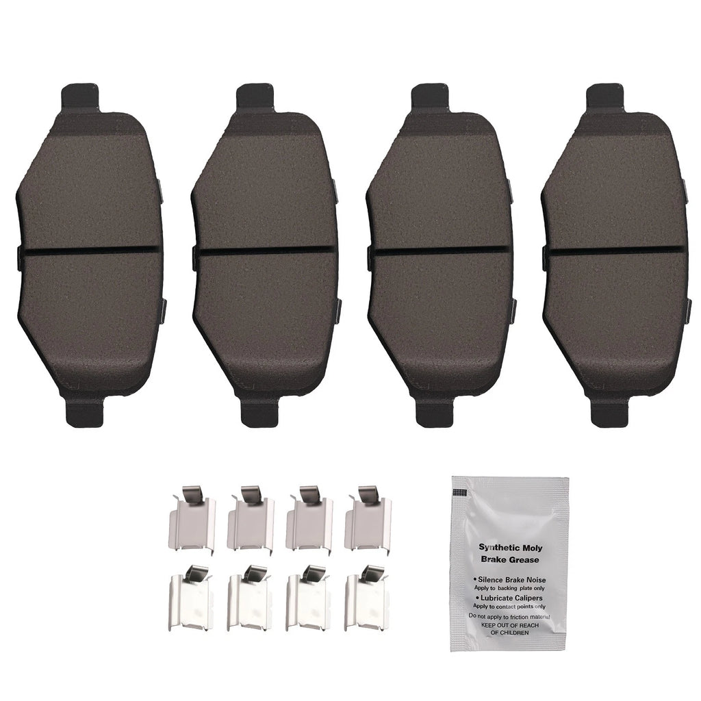 Set of 4 Rear Ceramic Brake Pads for Ford Police Interceptor Utility (2013–2019) D1377