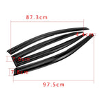 Visor Guard Window Visors for Honda Accord Sedan (2008–2012) Glossy Black Acrylic