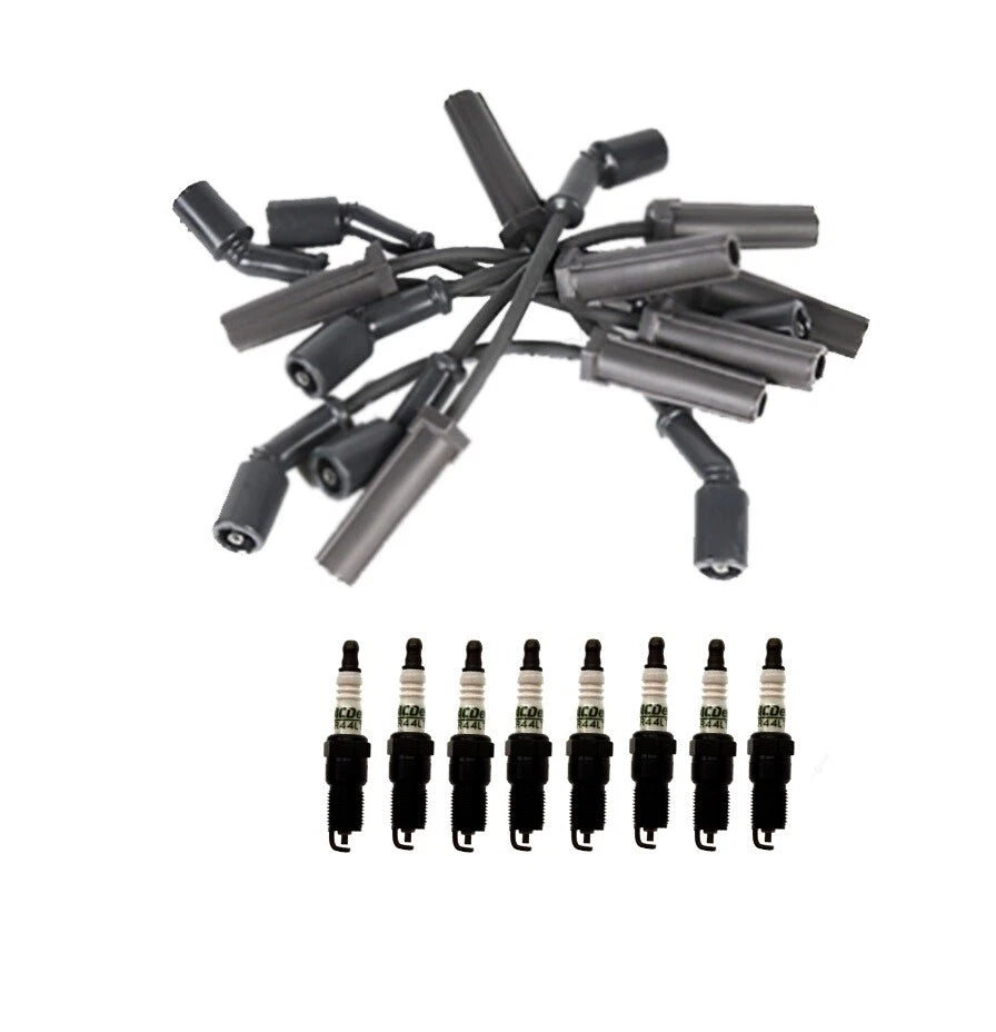 Ignition Wire Set & 8 ACDelco .040" Spark Plugs for Chevy Cadillac V8