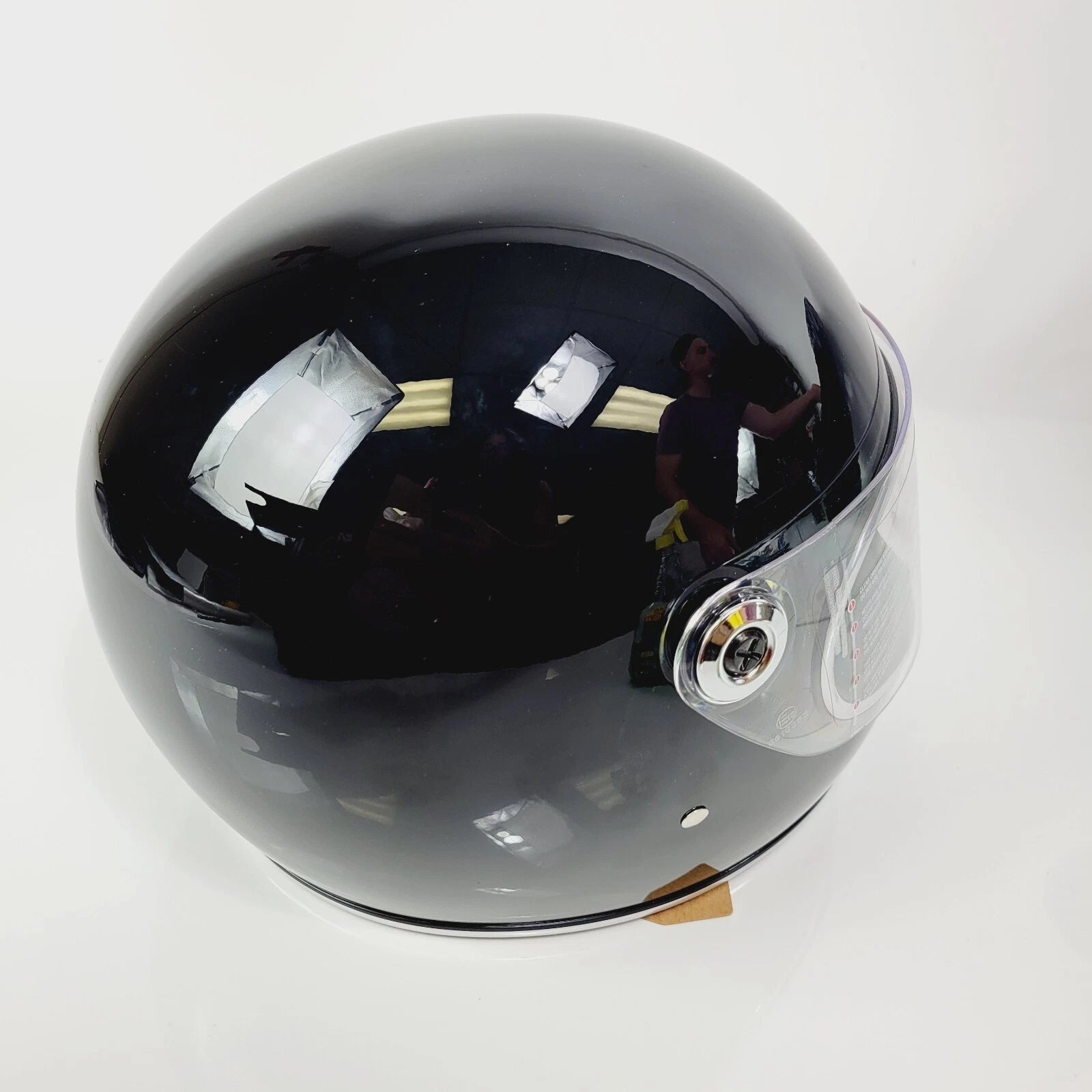 Biltwell Gringo S Helmet for Motorcycle (Gloss Black, Metallic Sea Foam)
