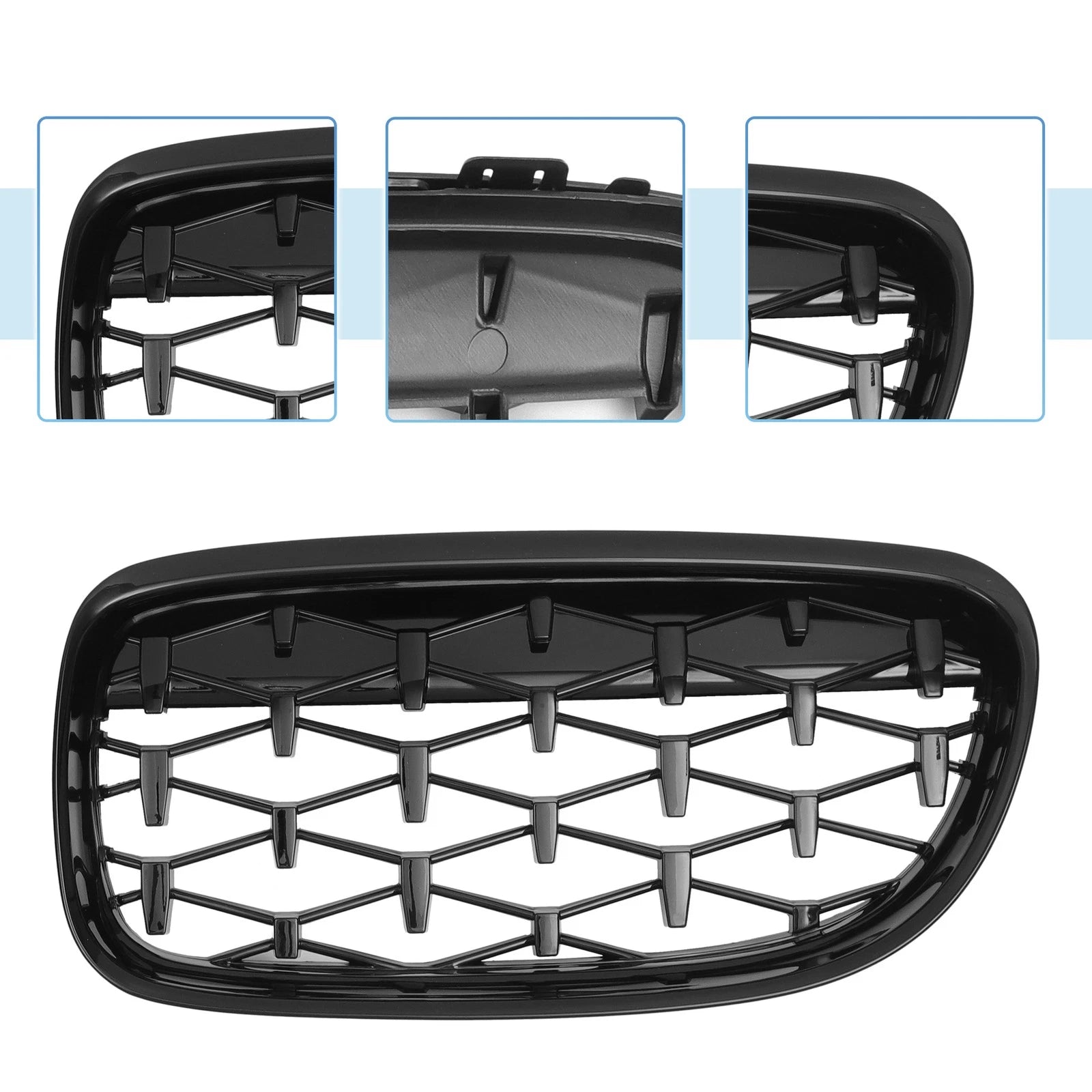 Set of 2 Front Hood Bumper Grilles for BMW 335d 328i 335i xDrive (E90)
