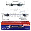 Set of 2 CV Axle Shaft Assemblies for Chevy Geo Prizm Toyota Celica (FWD)