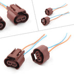 2X Wire Pigtail Female U 9006 HB4 Fog Light Socket Connector for