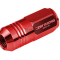 20 PCS Closed End M12x1.25 50mm Tall Red Aluminum Lug Nuts + Adapter